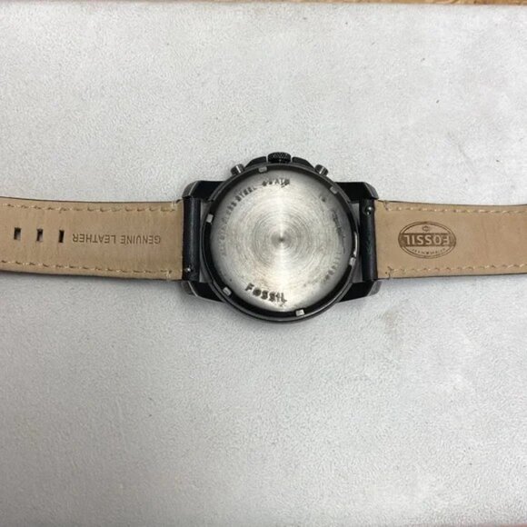 Fossil Men's Grant Chronograph Black Leather Watch - Picture 4 of 5